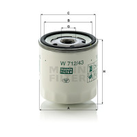 Фильтр масляный MANN-FILTER W 712/43